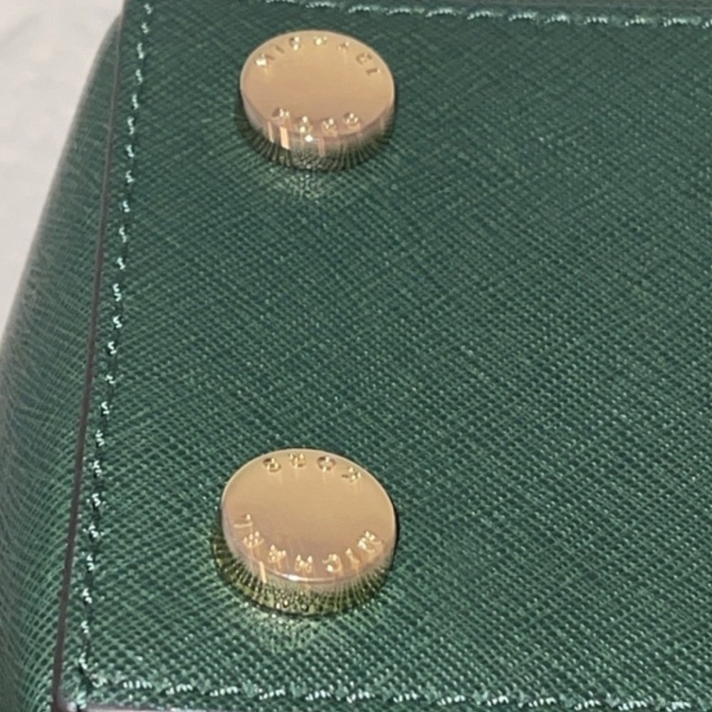 Michael Kors Green Traveler Studded Satchel/ Crossbody Bag - Picture 17 of 17